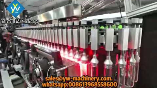2-cavity 10L 2000BPH YW-LV2-10L PET Blow Moulding Machine with continuous heating and variable pitch
